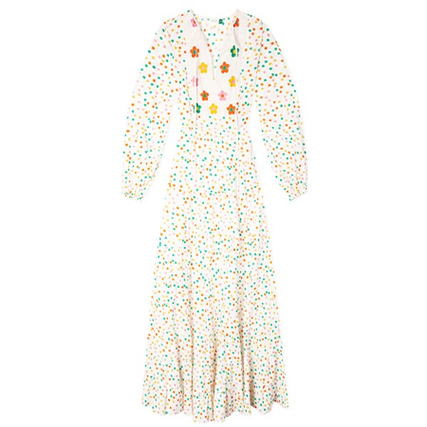 Eliza Pollen Spot Embroidery Dress from Rixo