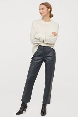 Ankle-Length Leather Trousers