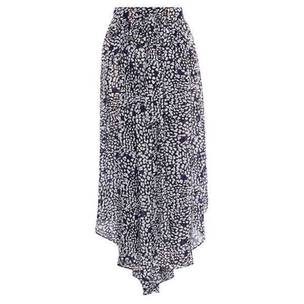 Printed Drape Skirt