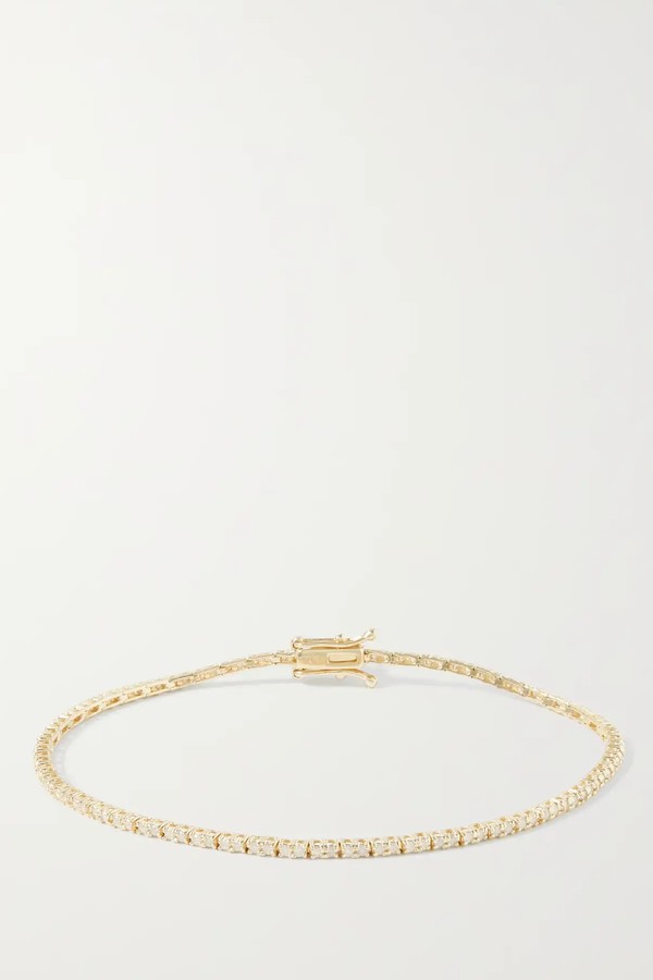 Only The Finest 10-Karat Gold Diamond Tennis Bracelet from Stone & Strand