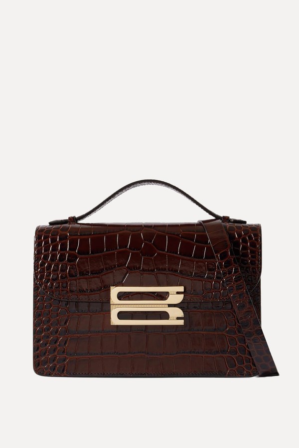 Dorian Croc-Effect Leather Shoulder Bag from VICTORIA BECKHAM