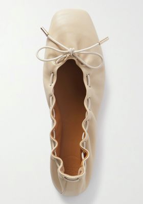 Oracia bow Embellished Leather Ballet Flats from Chloé