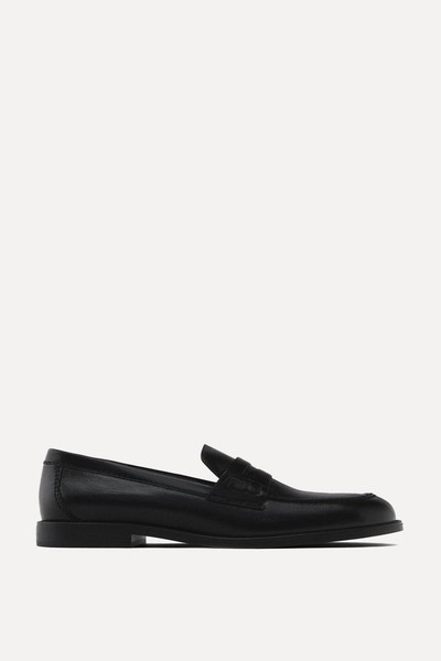 Leather Penny Loafers from Massimo Dutti