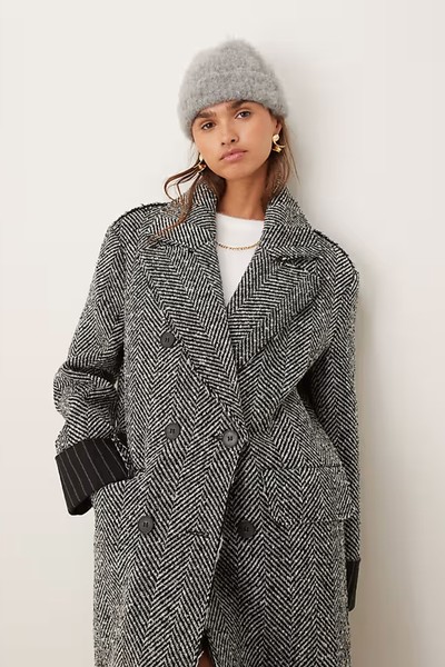 Premium Bonded Dad Coat from Asos Design