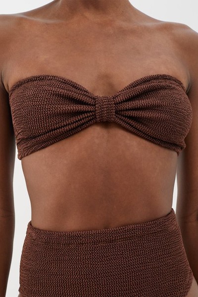 Ruby Crinkle-Knit Bandeau Bikini  from Hunza G