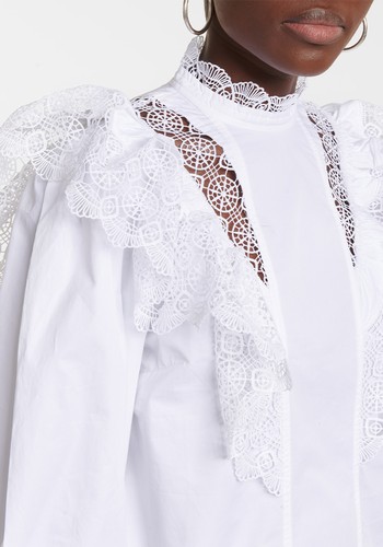 Lace-Trimmed Blouse from Ganni