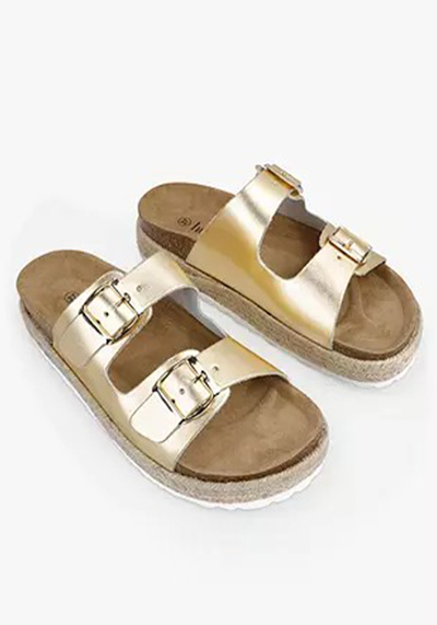 Woodstock Double Strap Slider Sandals from Hush