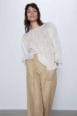 Embroidered Blouse from Zara