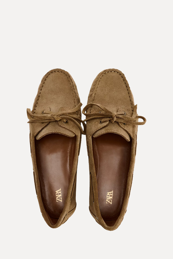 Split Suede Loafers