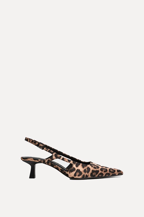 Leopard Print Kitten Heels from Stradivarius