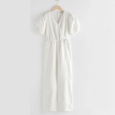Puff Sleeve Linen Jumpsuit from & Other Stories