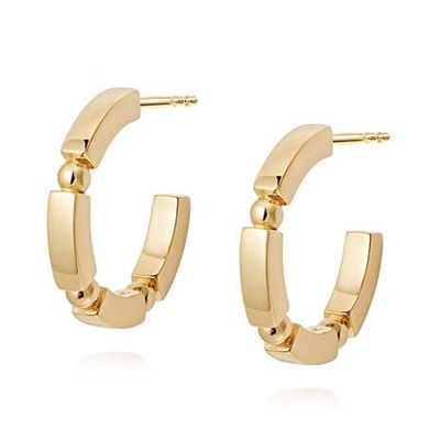 Stacked Chunky Midi Hoops 18 CT Gold Plate from Daisy Jewellery
