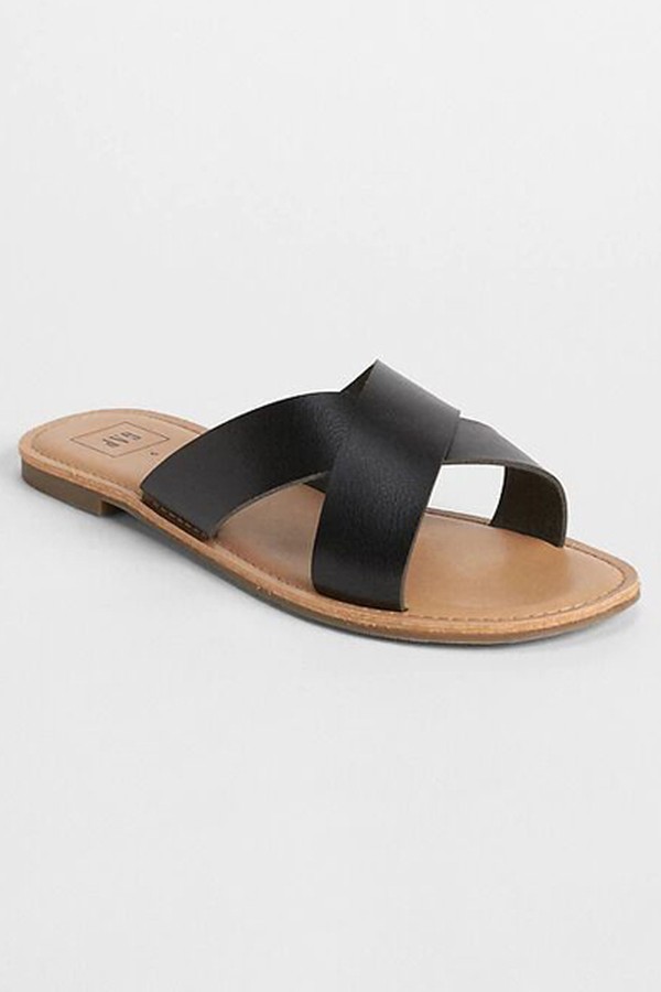 Crossover Slip-On Sandals