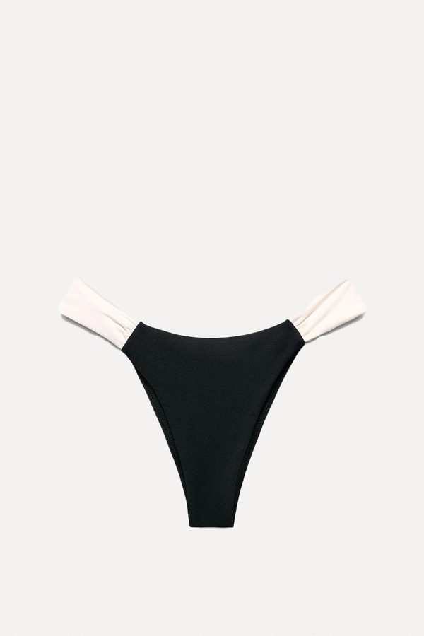 Contrast Strap Bikini Bottoms from Zara
