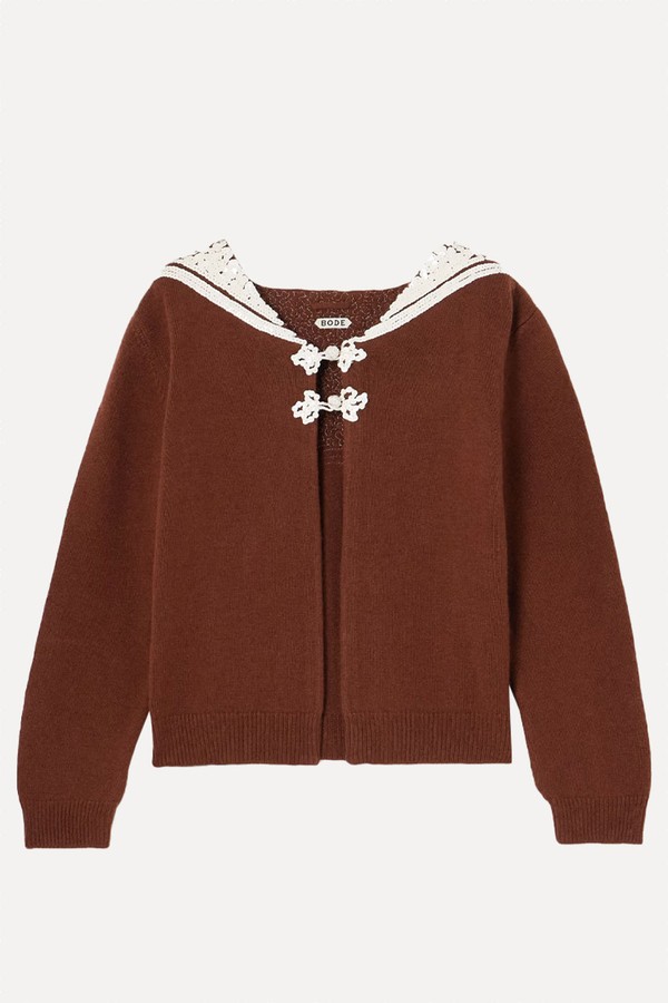 Astoria Sequin-Embellished Wool & Cashmere-Blend Cardigan from Bode