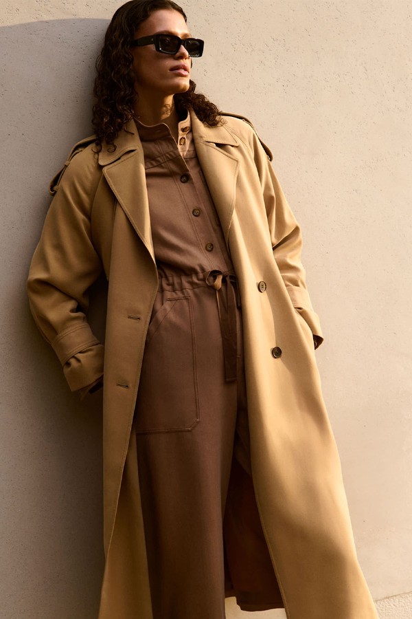 Neutral Riley Trench Coat from Whistles