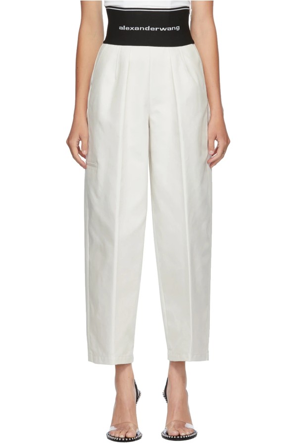 Elastic Logo Carrot Trousers from Alexander Wang