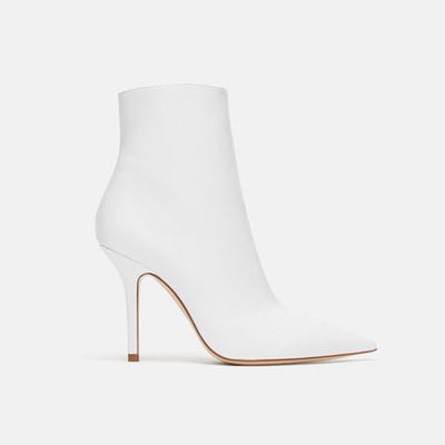 Leather Stiletto-Heel Ankle Boots from Zara