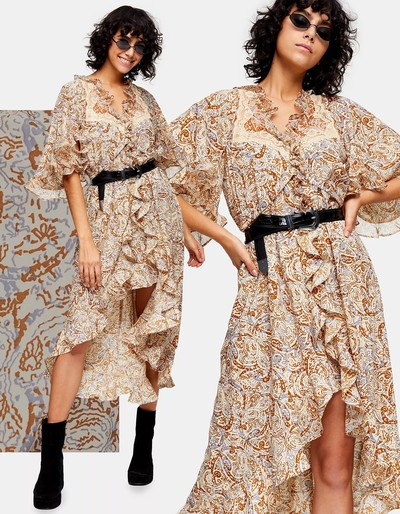 Idol Printed Lace Insert Shirt Dress | £35 (was £55)