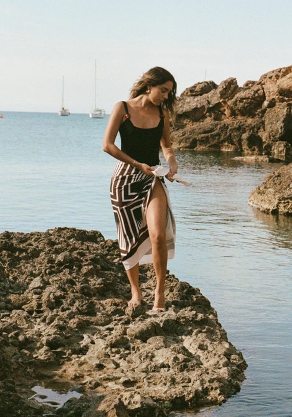 Abstract Print Sarong 