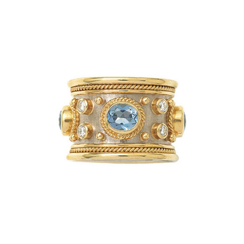 Aquamarine Templar Band Ring