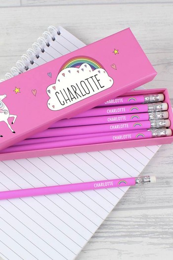 Personalised Unicorn Pencils In A Giftbox from The Department Of Gifting