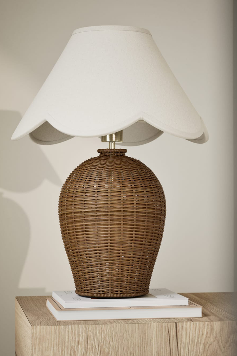 Wicker Scallop Shade Table Lamp from Marks & Spencer