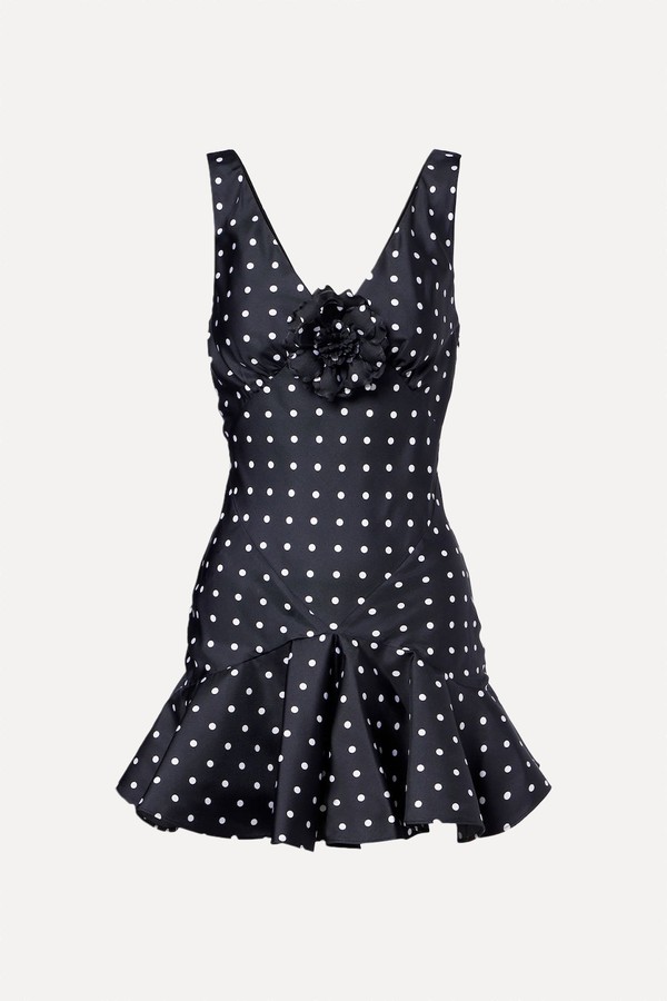 Polka-Dot Silk Twill Minidress from Rodarte