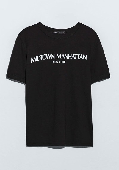 T-Shirt With Front Slogan from Zara