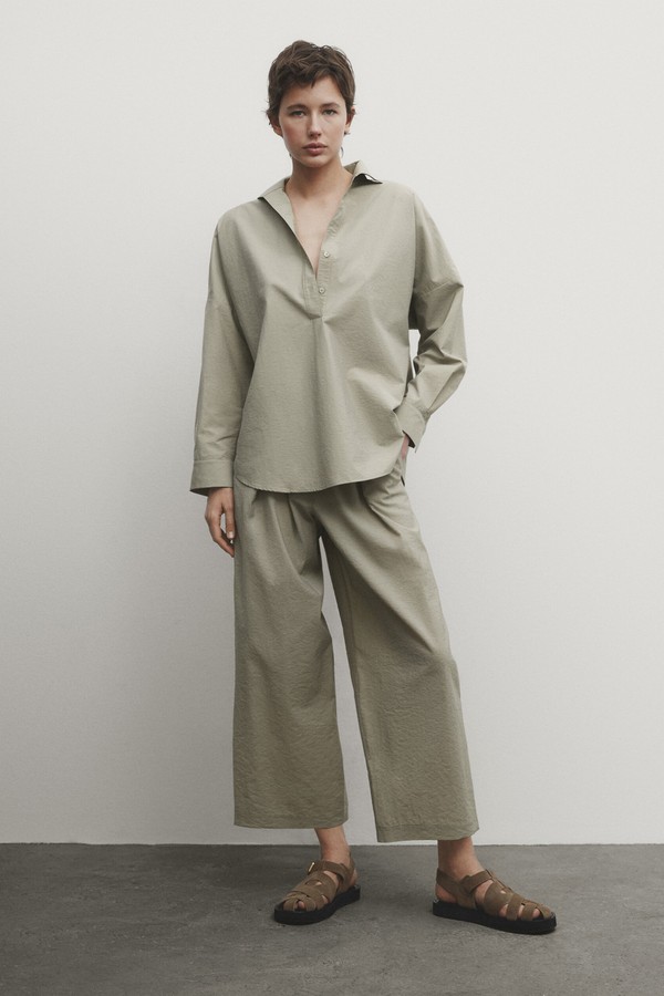 Technical Trousers With Darts from Massimo Dutti