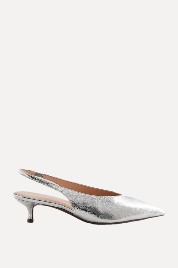  Standard-Wide Fit Forever Comfort® Point Toe Low Slingback Kitten Heels from Next