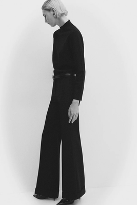 Mid-Rise Flare Trousers