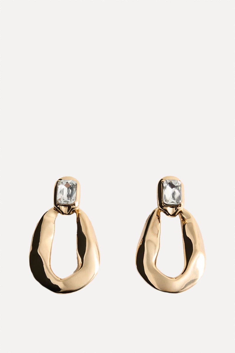 Stone Pendant Earrings from Mango