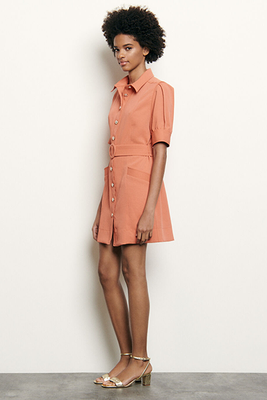 Shirt Dress With Decorative Buttons from Sandro