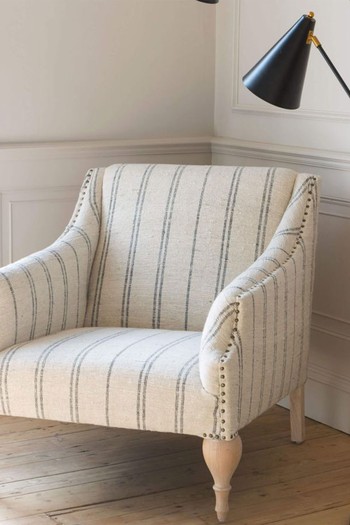 Renée Linen Stripe Armchair from Graham & Green