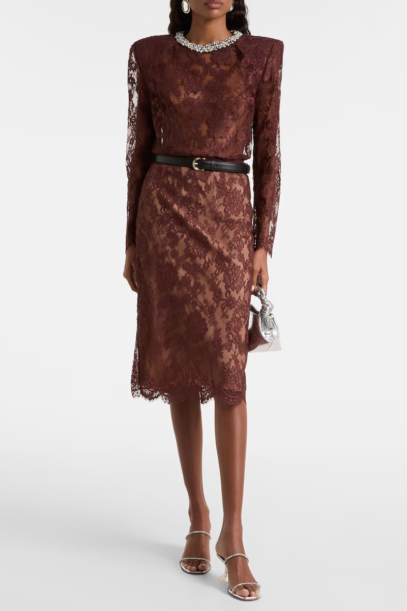 Embellished Lace Top from Self-Portrait