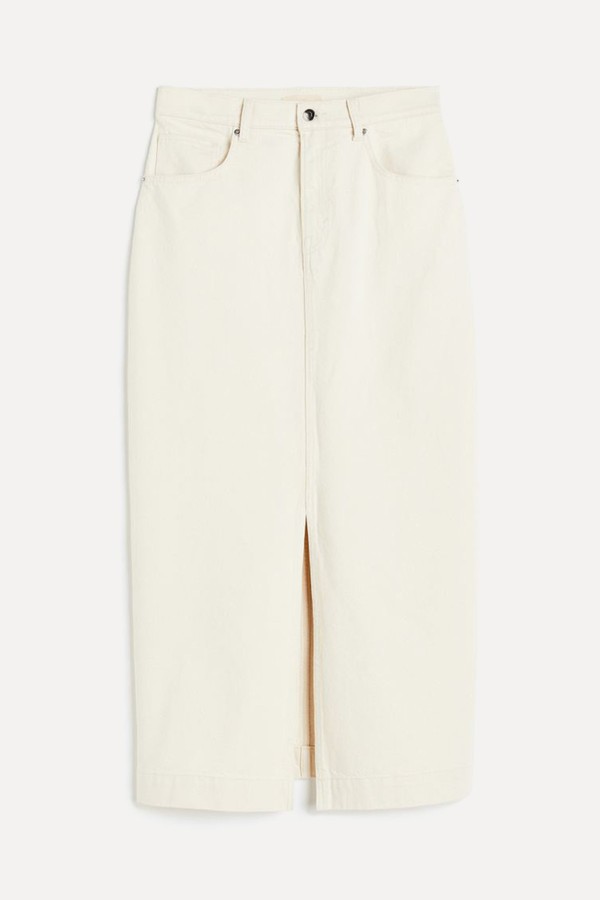 Slit Hem Denim Skirt from H&M