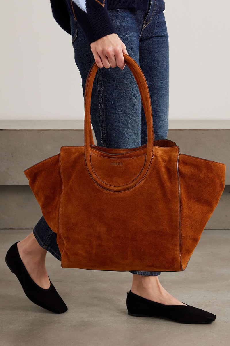 Maude Suede Tote from Staud