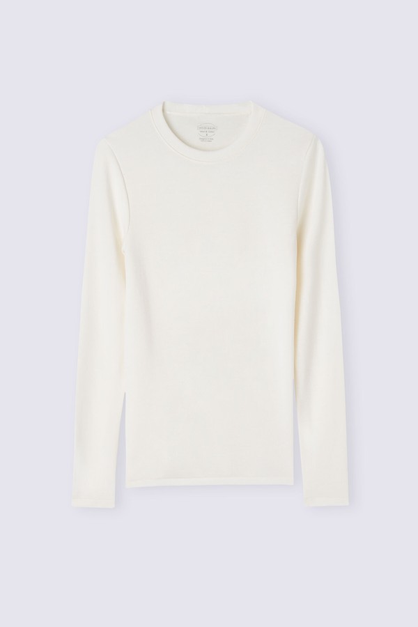 Long-Sleeved Round-Neck Wool & Cotton Top from Intimissimi