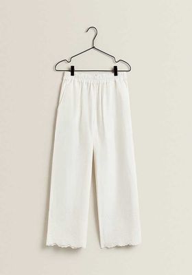Long Trousers With Embroidery from Zara Home