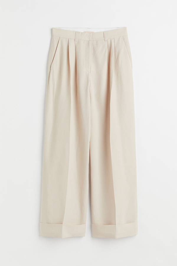 Wide Lyocell-Blend Trousers from H&M