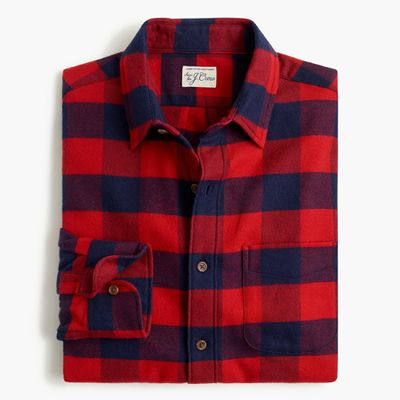Buffalo-Check Cotton-Flannel Shirt from J Crew