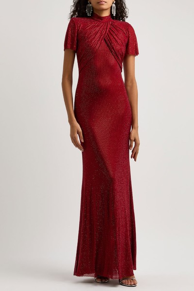 Crystal-Embellished Mesh Gown from Self-Portrait