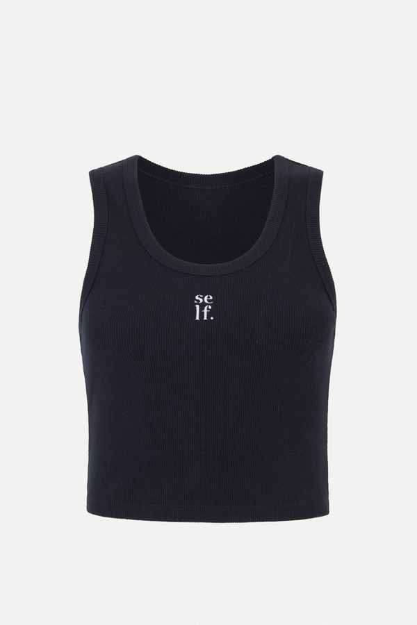 Scoop Neck Cropped Rib Vest