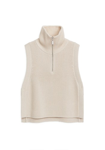 Half-Zip Wool Collar