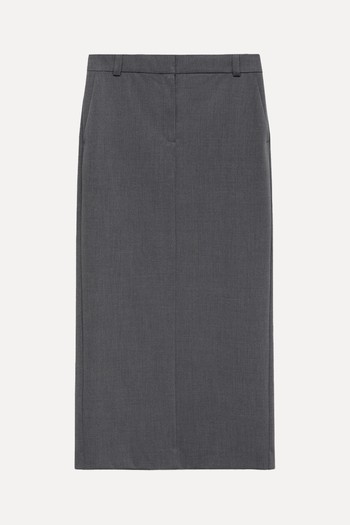 Long Pencil Skirt With Opening from Mango