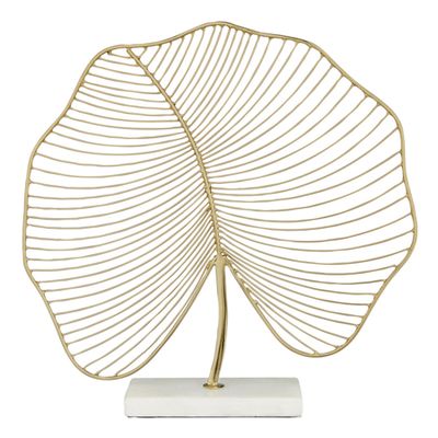 Wire Leaf Marble Base Ornament from John Lewis
