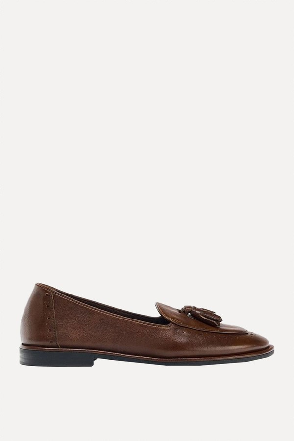 Leather Tassel Loafers from Zara