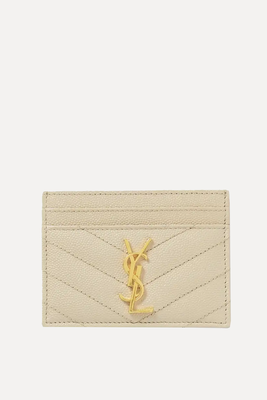 Monogramme Quilted Textured-Leather Cardholder from Saint Laurent