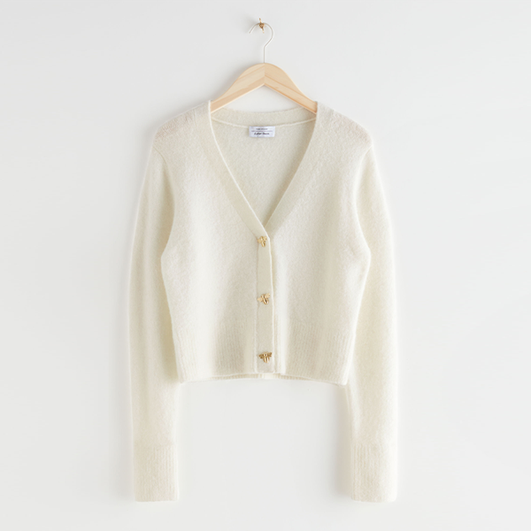 Bee Button Alpaca Blend Cardigan from & Other Stories